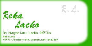 reka lacko business card